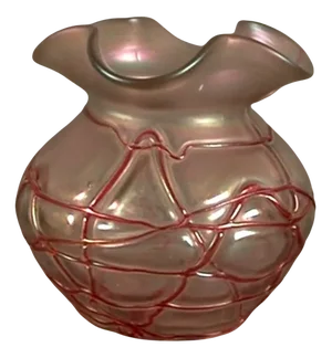 Vintage German Art Nouveau Glass Vase from Palme König