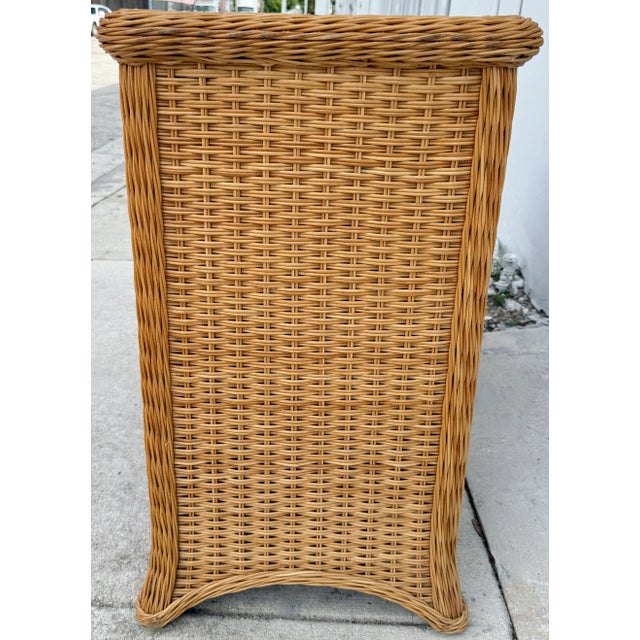 Victorian Style Six Drawer Rattan Dresser From 70's For Sale In Miami - Image 6 of 11