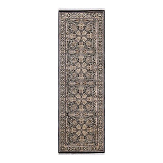 Mogul, One-of-a-Kind Hand-Knotted Area Rug - Black, 2' 7" x 8' 4" For Sale