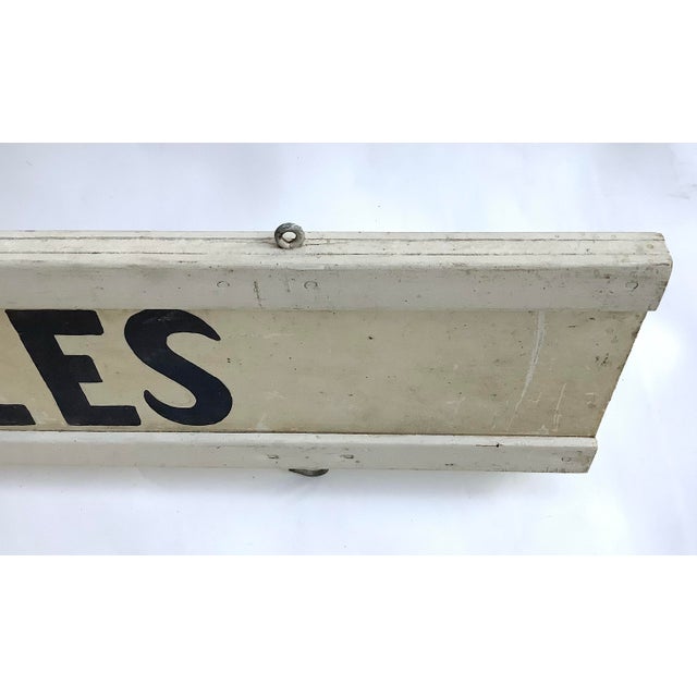 White Vintage Vegetables Farm Stand Sign For Sale - Image 8 of 8