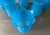 Blue Antique French Opaline Glass Hurricane Shades for Chandelier Candle or Electric Light Wall Sconces - Set of 6 For Sale - Image 8 of 18