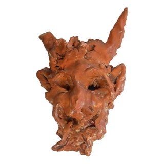 Sirio Pellegrini, Modern Devil Terracotta Sculpture, 1960s, Terracotta For Sale
