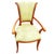 1990s Empire Style Italian "Milano" Mahogany Dining Chairs W/ Damask Jacquard Fabric For Sale - Image 11 of 13