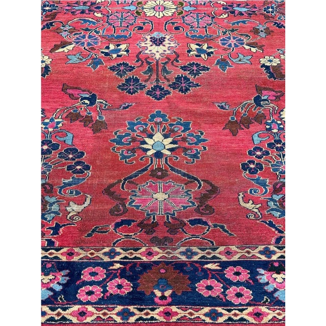 Red 1920s Old Lilihan Design Persian Area Rug - 9'0" X 12'0" For Sale - Image 8 of 11