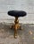 Black Early 20th Century Louis XV Style Petit Point Upholstered Cast Iron Base Stool For Sale - Image 8 of 9
