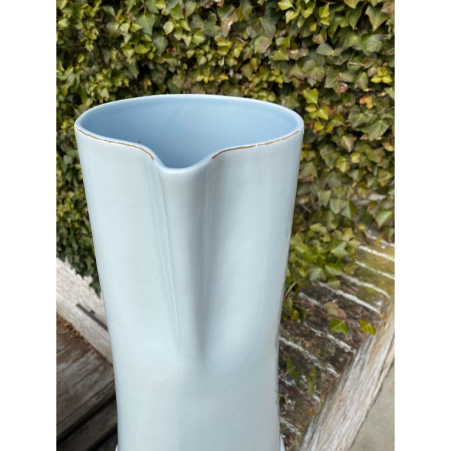 Very large / Oversize Glazed Ceramic Pitcher/ Vase/ Jug. Could be used as an umbrella stand. Bottom Día 11.5