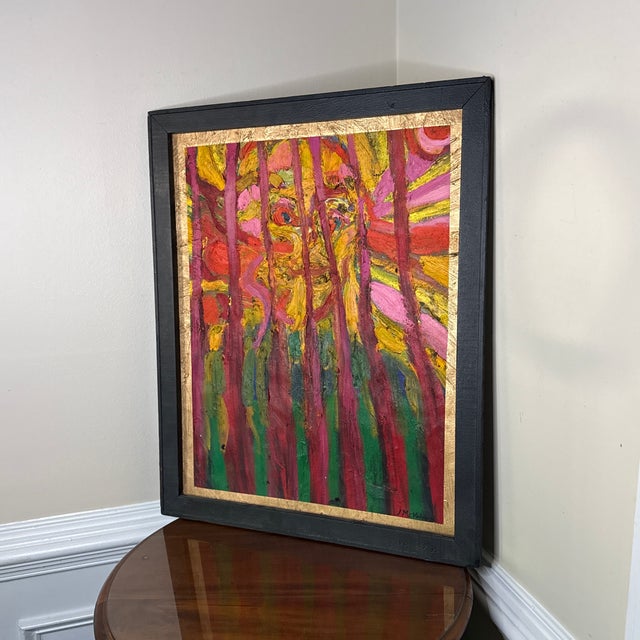 Vintage Multi-Paned Front and Back Figurative Painting by John McMahon For Sale - Image 4 of 12