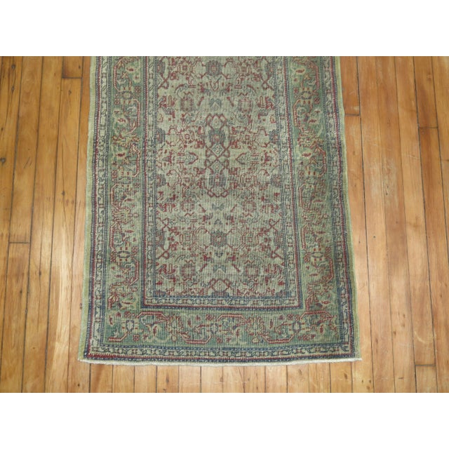 Long Gray Late 19th Century Turkish Runner - 2'6" x 15'4" For Sale In New York - Image 6 of 8