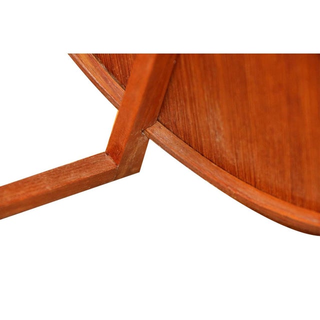 Wood Mid Century Uno and Osten Kristiansson Teak Table Mirror Luxus Sweden For Sale - Image 7 of 12