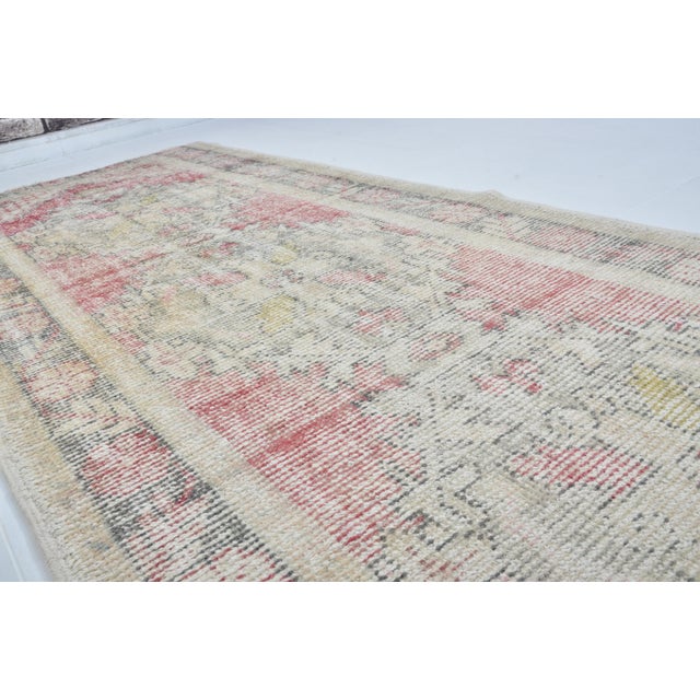 Brick Red Turkish Vintage Hallway Runner For Sale - Image 8 of 8