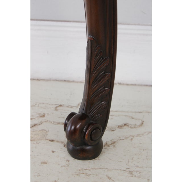 Maitland Smith Mahogany Louis XV Style Console Table For Sale - Image 11 of 15