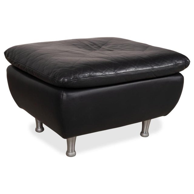 Set of Model 5600 Lounge Chair and Ottoman in Black Leather from Rolf Benz For Sale - Image 5 of 18