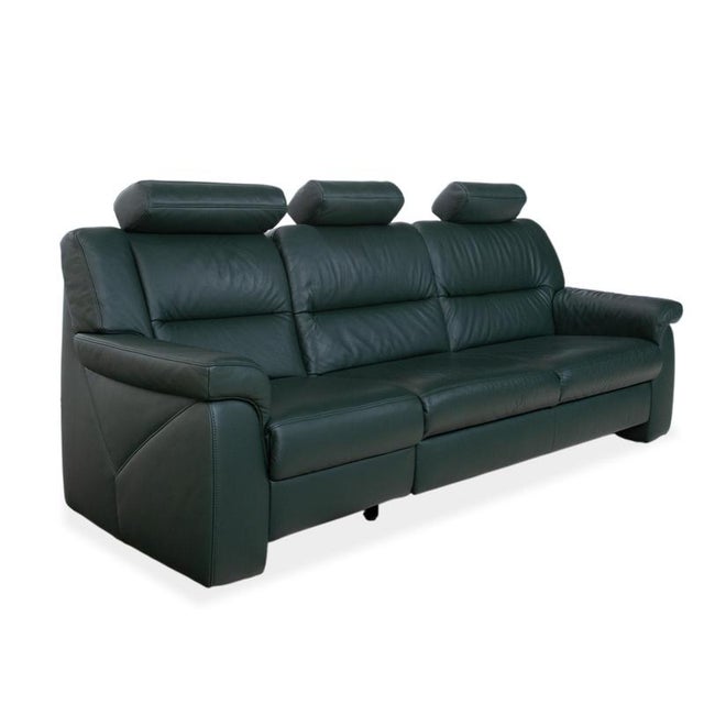 Leather Three-Seater Green Sofa from Himolla For Sale - Image 4 of 18