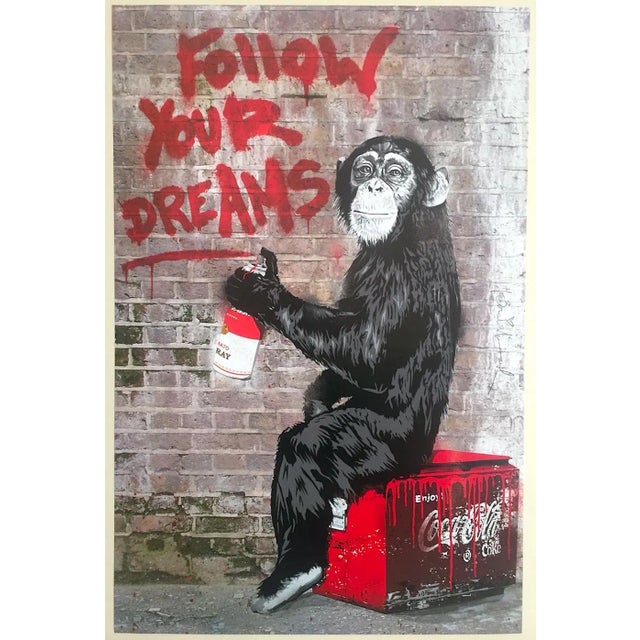 Mr. Brainwash " Follow Your Dreams " Authentic Lithograph Print Pop Art Poster For Sale - Image 11 of 12