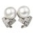 18k White Gold South Sea Pearl Diamond Earrings, A Pair For Sale