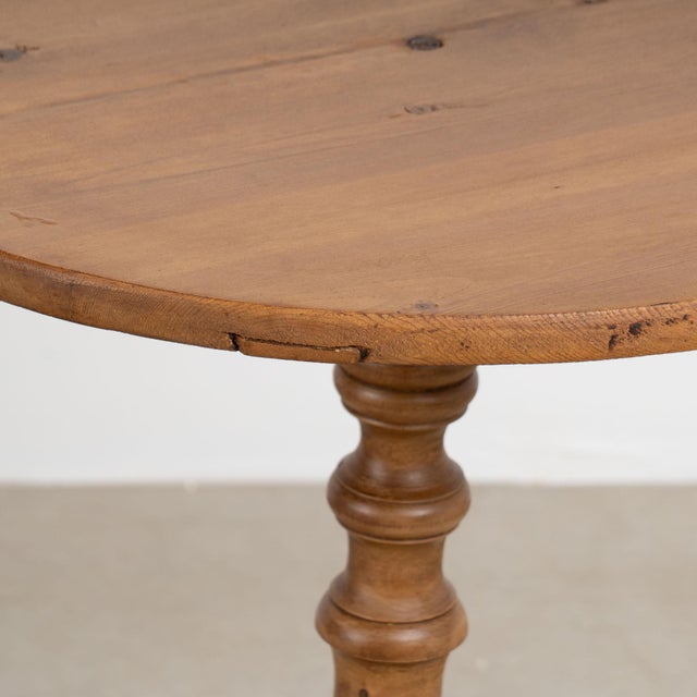 19th Century Swedish Pine Small Pedestal Side Table For Sale - Image 9 of 14