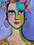 2020s Abstract Painting Portrait of a Woman in Vintage Frame by Alexandra Brown For Sale - Image 5 of 6