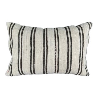 Turkish Hemp Pillow Cushion Natural Beige Brown Pillow Cushion Cover 16" x 24" For Sale