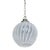 1970s Single Murano Globe Shape Clear Textured Glass Ceiling Pendant Light For Sale