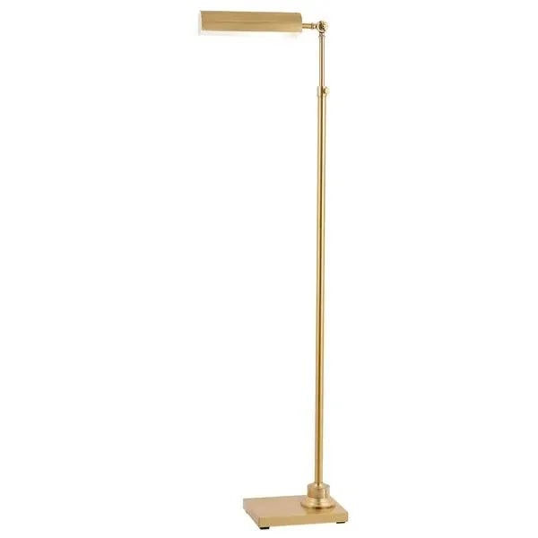Renla Pharmacy Floor Lamp in Brass For Sale In Philadelphia - Image 6 of 6