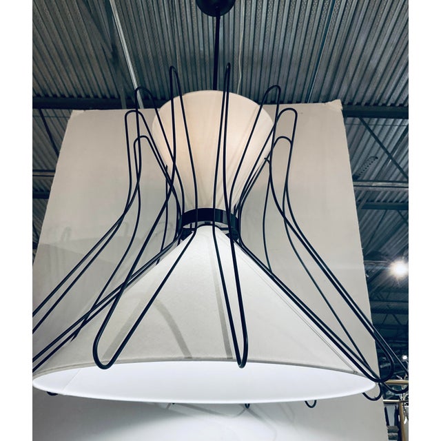 Uttermost Revelation Black & White 4 Light Boomerang Pendant For Sale - Image 4 of 4