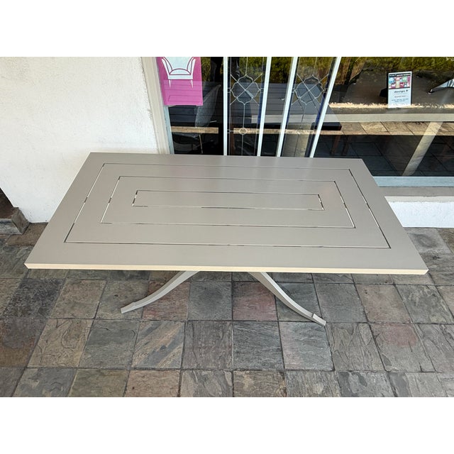 Metal McKinnon and Harris Lipscomb Dining Table + Adams Big Top Surface For Sale - Image 7 of 12