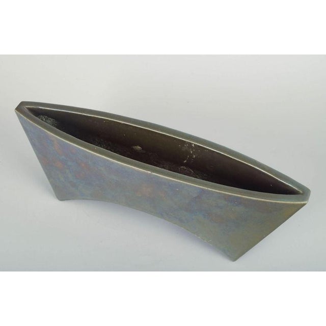 Mobach, Holland Ceramic Vase / Herb Pot, 1970s. Hand-glazed and signed vase in a characteristic asymmetrical shape,...