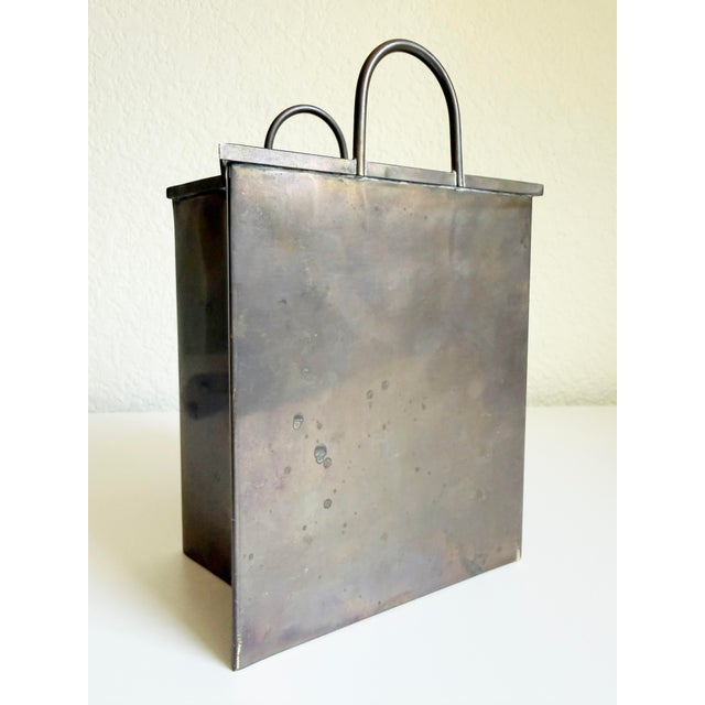 Italian 1960s Brass Shopping Bag Sculpture in the Manner of Gio Ponti For Sale - Image 9 of 12