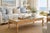 Mid 20th Century Extra Large French Provincial Solid Wood Coffee Table — 76” Blonde Wood Cocktail Table With Cabriole Legs For Sale - Image 4 of 12