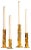 24K Gold Arbor Candlesticks by Studio Palatin, Set of 4 For Sale