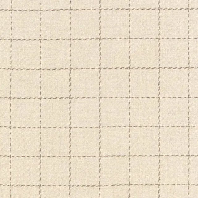 Schumacher Bancroft Wool Plaid Fabric in Malt For Sale