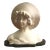 1940s Alabaster Bust Of A Young Woman On A Marble Base For Sale