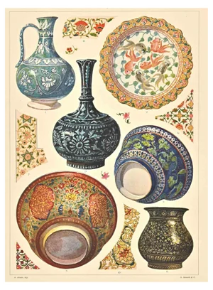 A. Alessio, Decorative Motifs: Indian, Chromolithograph, Early 20th Century