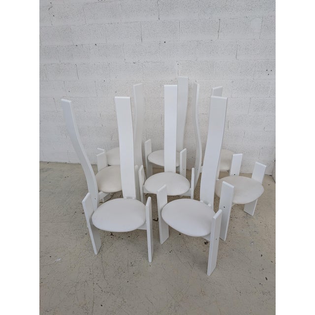 White Golem Chairs by Vico Magistretti for Poggi, 1960s, Set of 8 For Sale - Image 9 of 18