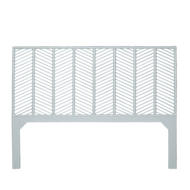 Not Yet Made - Made To Order Liam Platform Bed King - Light Blue For Sale - Image 5 of 12