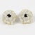 Contemporary Cilea Paris White Rose Resin Pair of Clip Earrings For Sale - Image 3 of 6