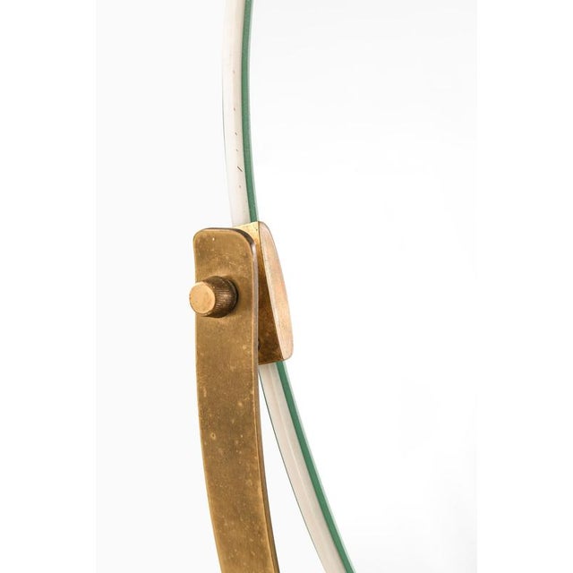 1950s Scandinavian Golden Table Mirror in Brass, 1950s For Sale - Image 5 of 8
