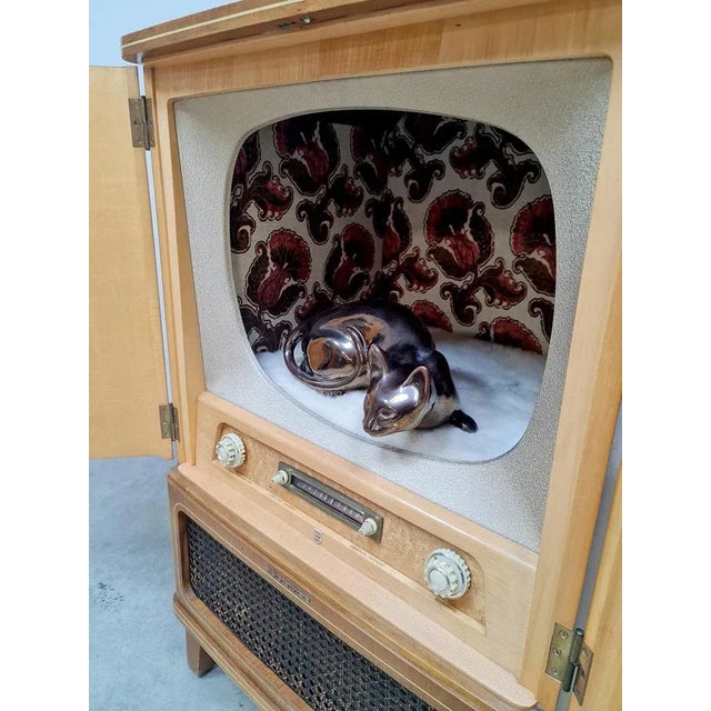 Wood TV or Cocktail Cabinet from Philips, 1950s For Sale - Image 7 of 11