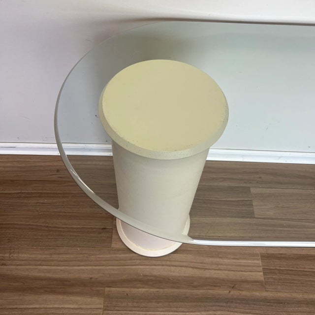1980s 1980s Glass Top Column Desk by Lane For Sale - Image 5 of 7