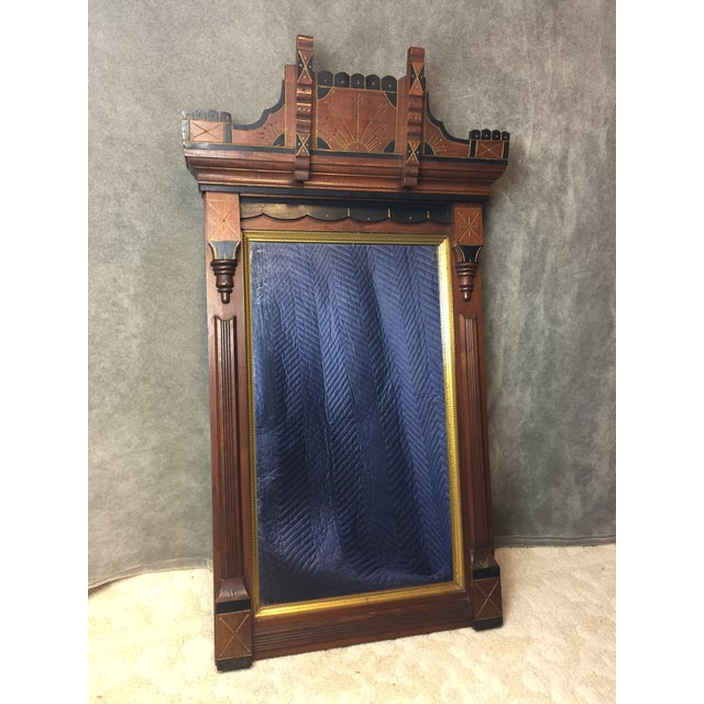 Antique Eastlake Heavy Carved Wall Mirror Chairish