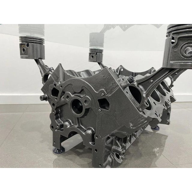 V8 Engine Block Coffee Table For Sale - Image 4 of 11