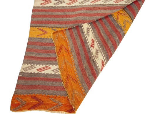 Striped Vintage Turkish Kilim Runner Rugs