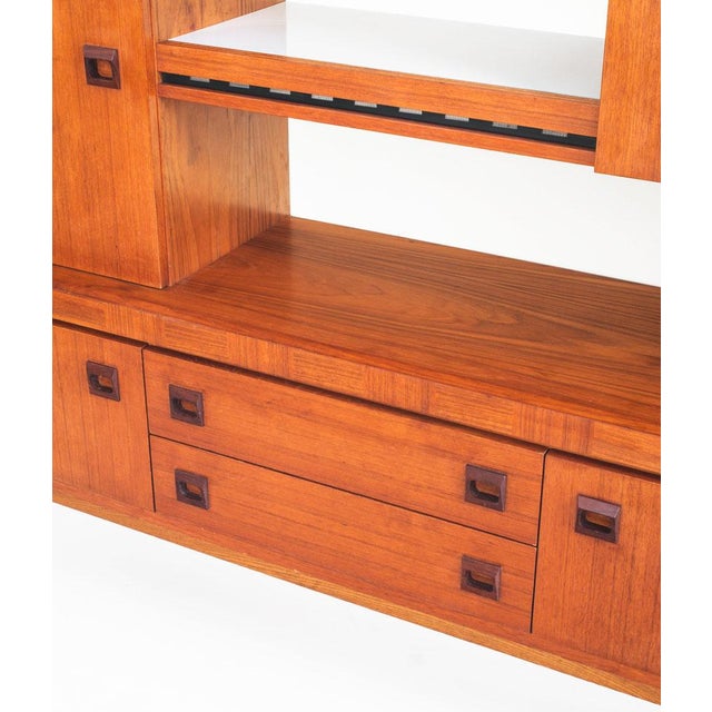 Tall Vintage Scandinavian Sideboard in Teak, France, 1960s For Sale - Image 11 of 14