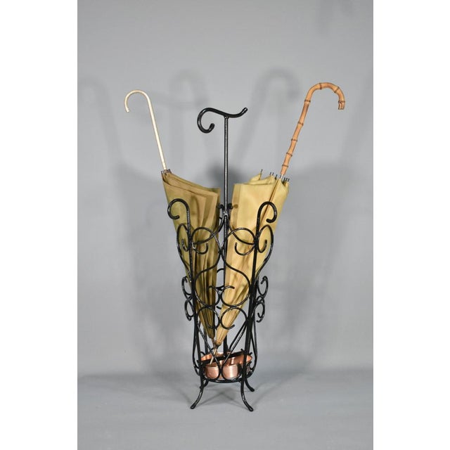 French Umbrella Stand in Wrought Iron, 1950s For Sale - Image 11 of 15