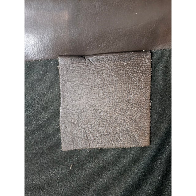 Hancock & Moore Brown Leather Sofa Nailhead Trim Three Cushions For Sale In Cleveland - Image 6 of 14