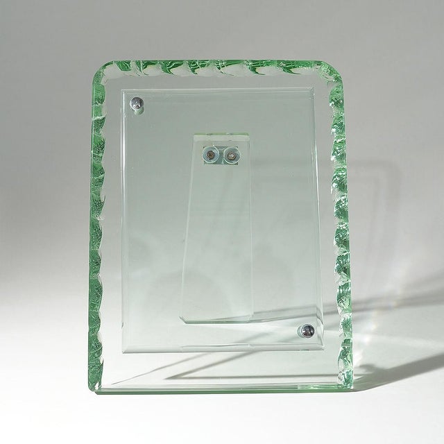 Hammered Glass Tabletop Photo Frame, 1960s For Sale - Image 4 of 15