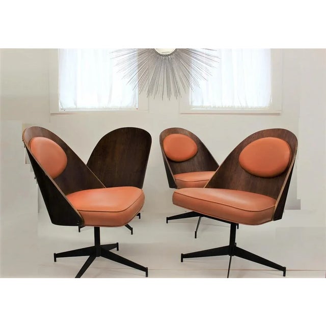 Mid Century Modern Bent Plywood and Vinyl Dining Chairs For Sale - Image 13 of 13