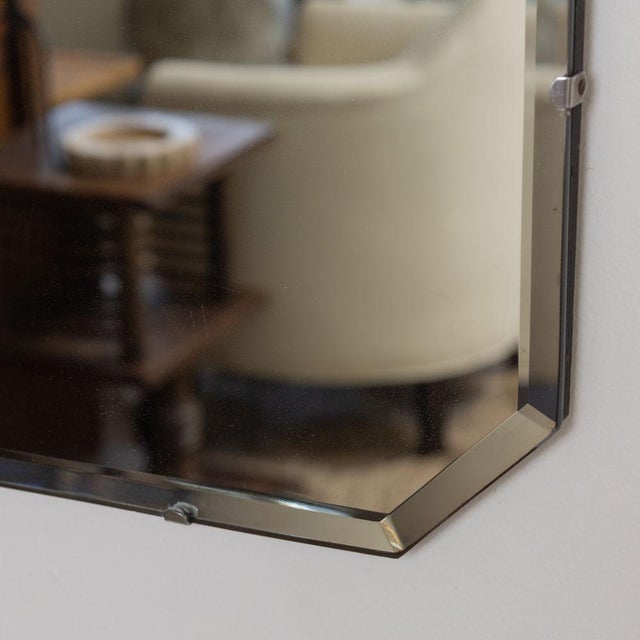 1930s 1930s French Art Deco Rectangular Beveled Mirror For Sale - Image 5 of 10