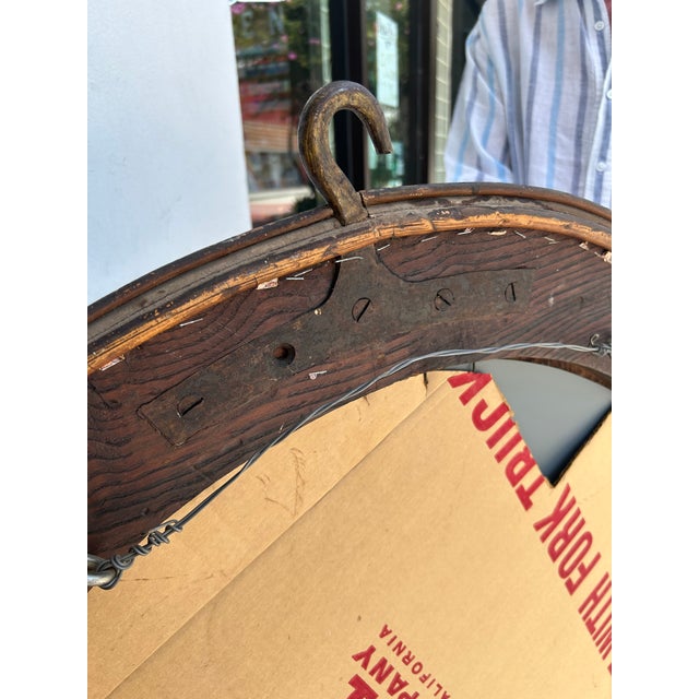 Late 19th Century Antique English Victorian Rattan Mirror For Sale - Image 5 of 6