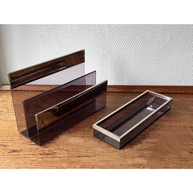 Gray Gabriella Crespi - Desk 70's Set For Sale - Image 8 of 10